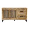 SIDEBOARD EVEREST -EXKLUSIV- - svart/naturfärgad, Natur, metall/trä (160/85/40cm) - Mömax