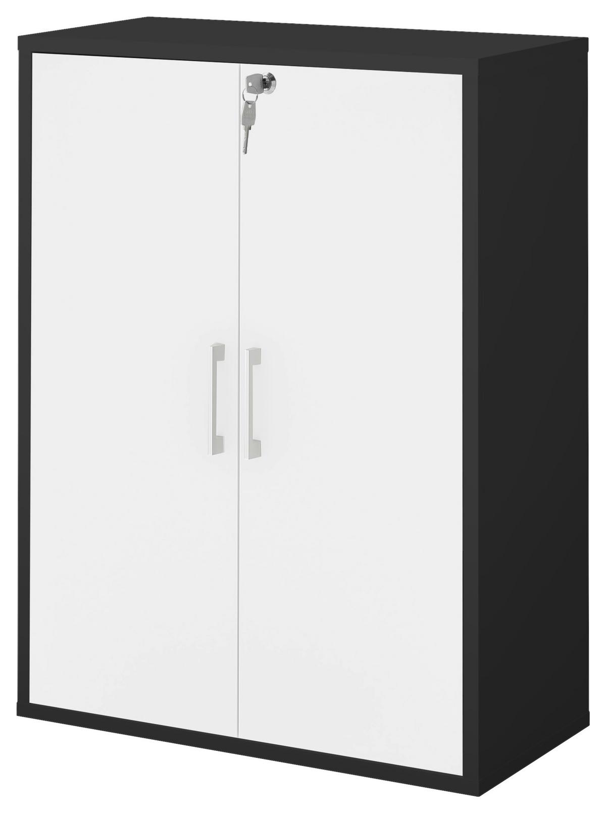 Türenset Big Profi Office - Weiss/Alufarben, Modern, Holzwerkstoff/Metall (77/104/2cm) - Mömax