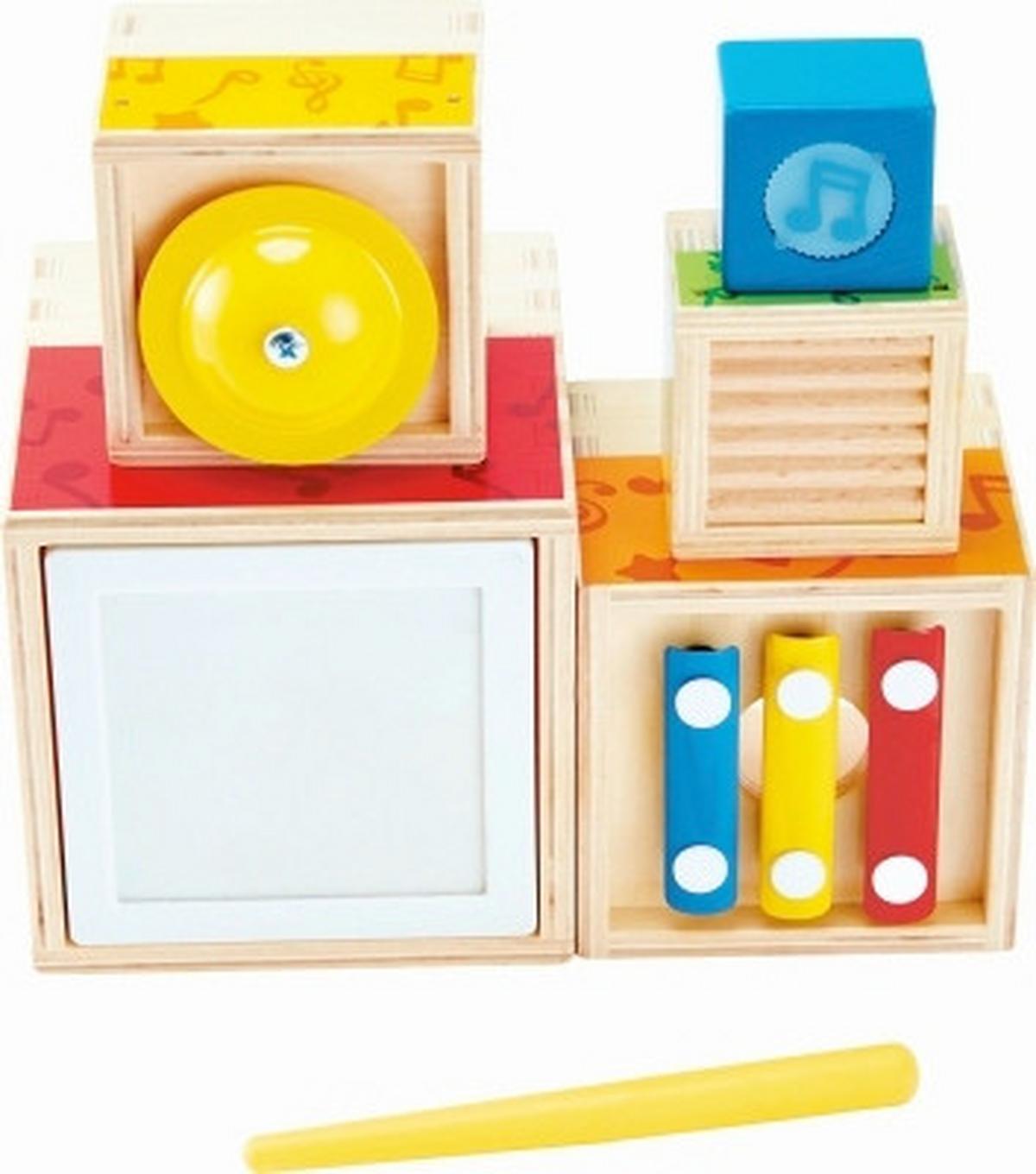 ZESTAW MUZYCZNY MUSIK-STAPELWÜRFEL - Basics, materiał drewnopochodny/tworzywo sztuczne (12,4/13,9/12,5cm)