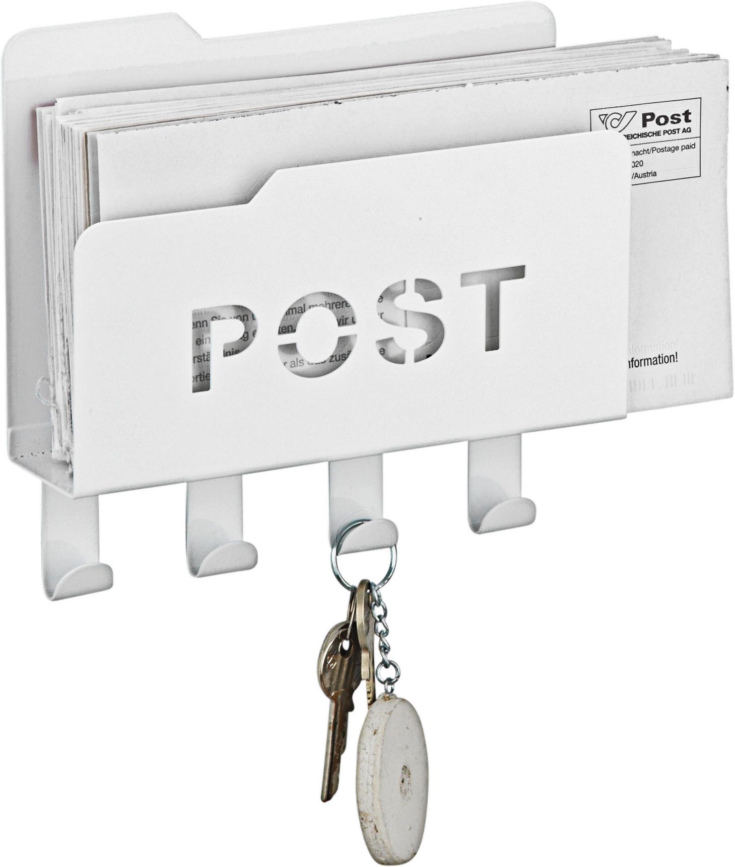 Pisemski Odlagalnik Post - bela, kovina (20/5,1/18,8cm) - Modern Living