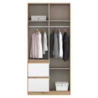 DULAP USI ROTATIVE NIDDA - alb/stejar Artisan, Basics, material pe bază de lemn (91/197/54cm) - Modern Living