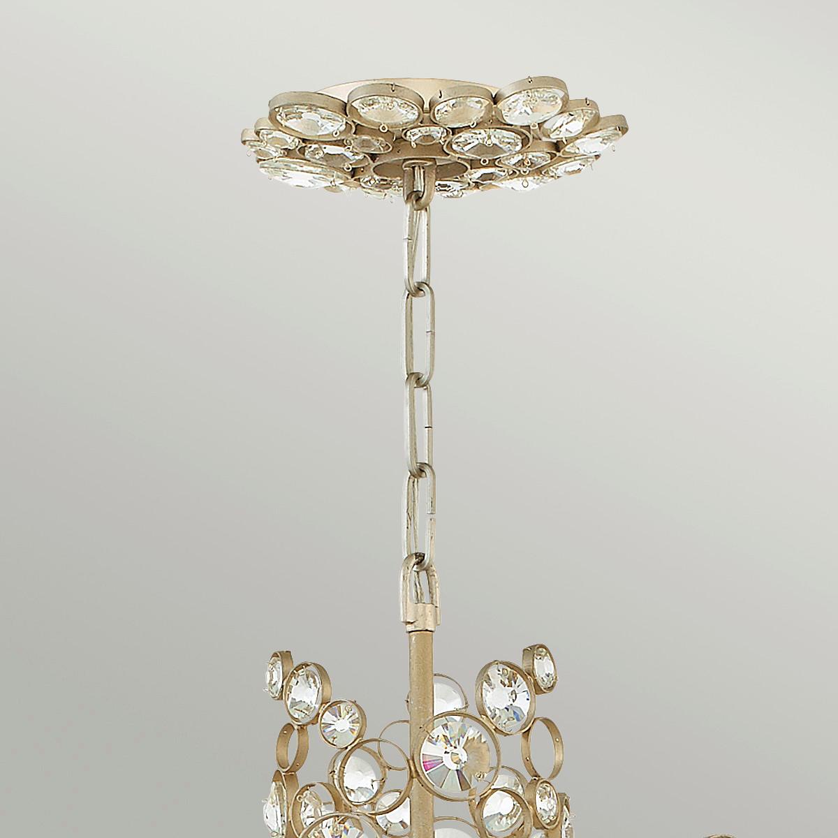 Luster Anya6 - srebrne boje, Konvencionalno, staklo/metal (61/50.9cm) - Elstead Lighting