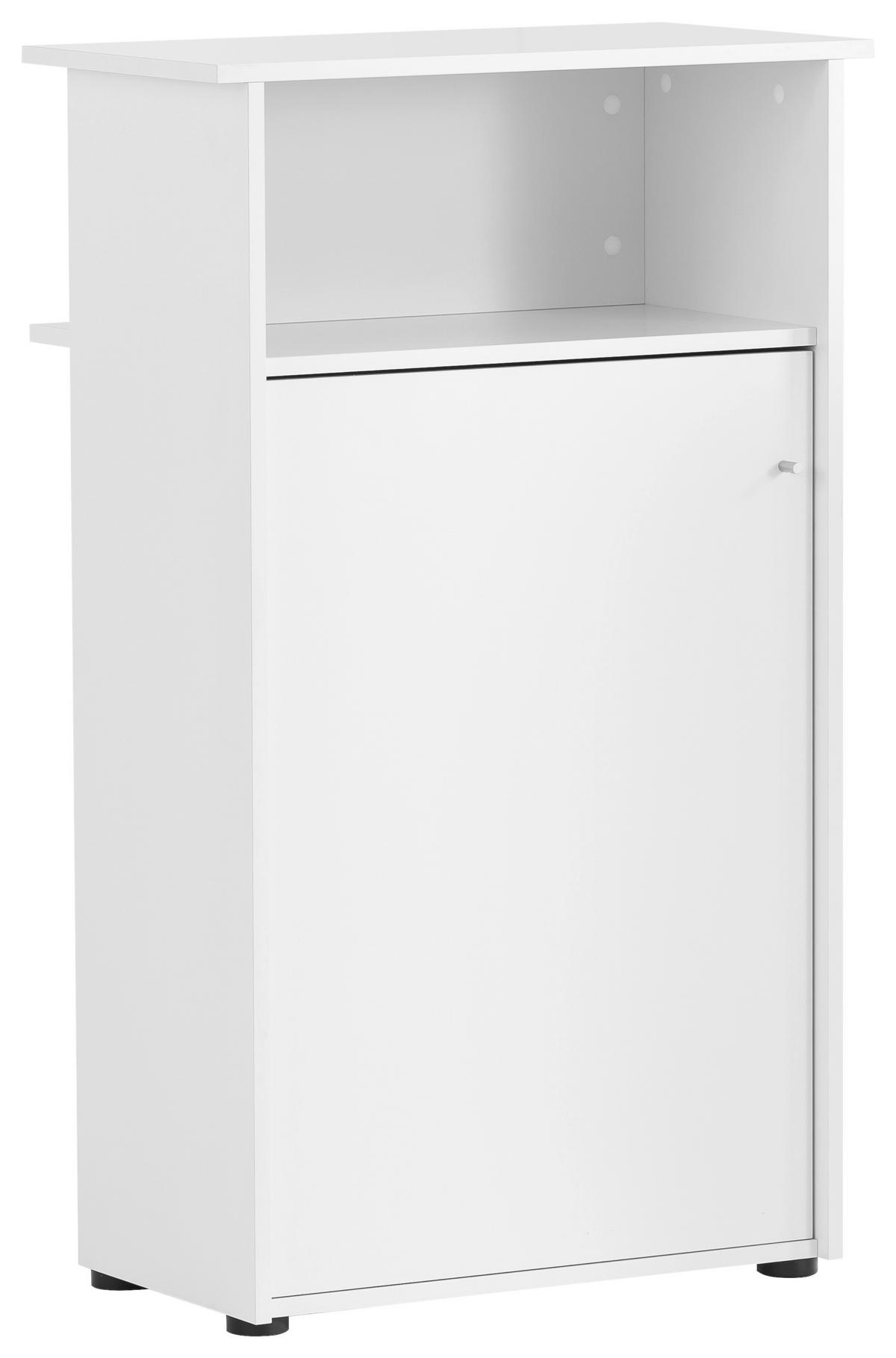 Stehpult Empfangstresen 660 Weiß ca. 65,8x110,5x44cm - Weiß, MODERN, Holzwerkstoff (65,8/110,5/44cm) - MID.YOU