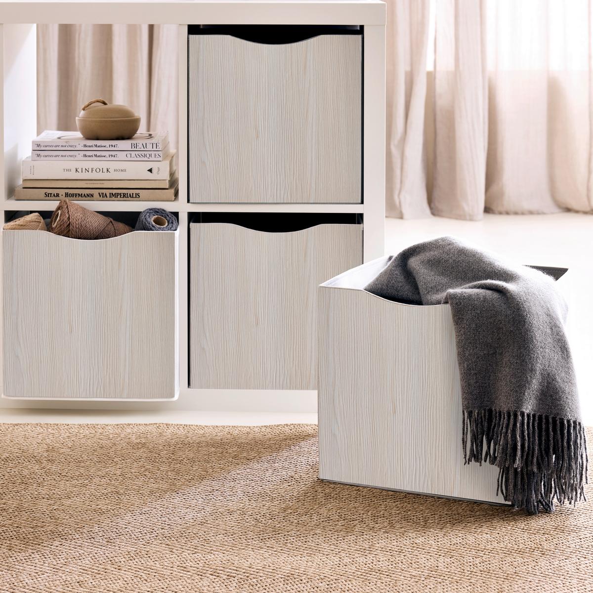 ZLOŽLJIV ZABOJ BETTY - krem barve, Konvencionalno, tekstil/leseni material (33/33/32cm) - Mömax