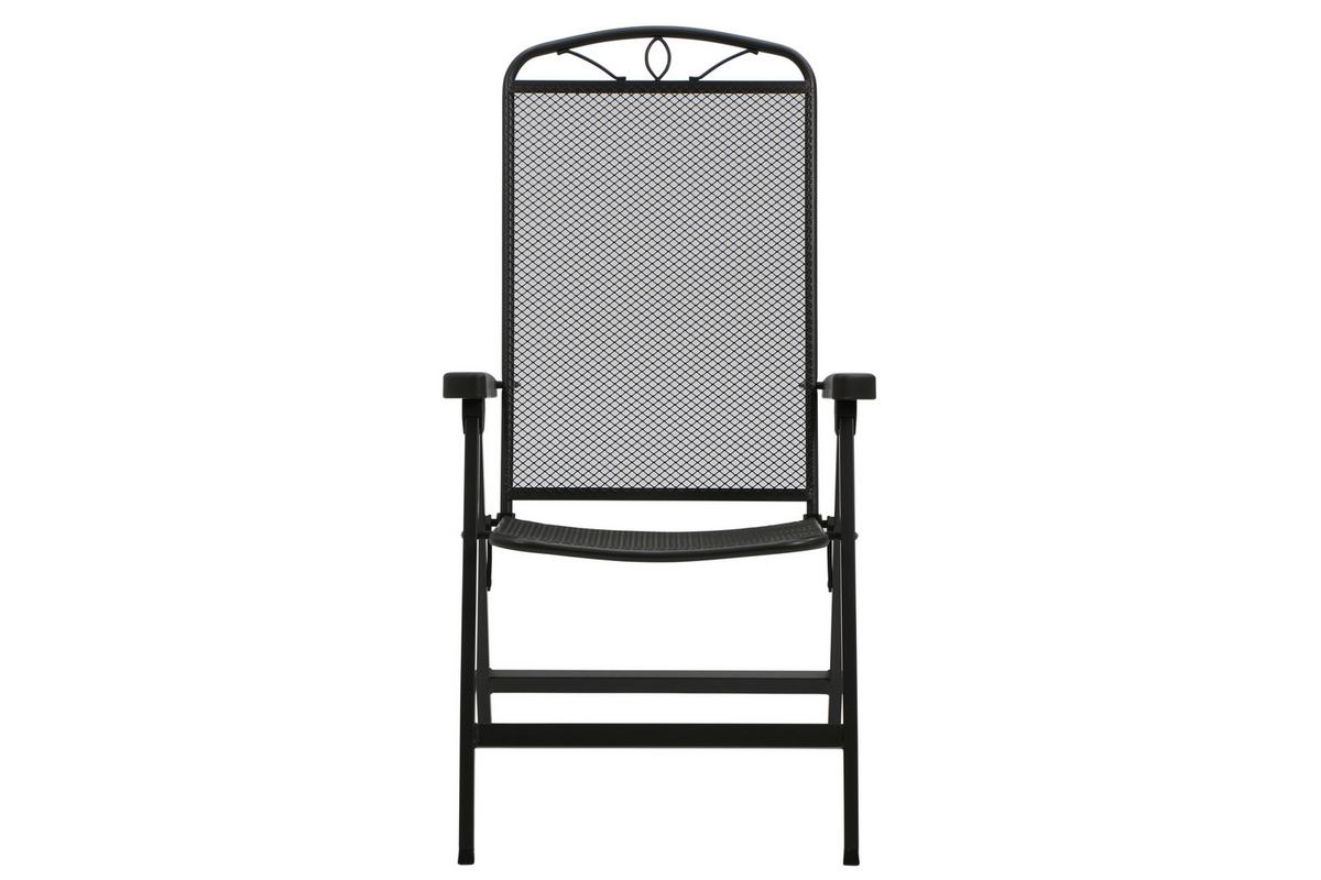 Gartenklappstuhl-Set Elda 4-tlg. Anthrazit - Anthrazit, Basics, Metall (65/103/60cm) - Siena Garden