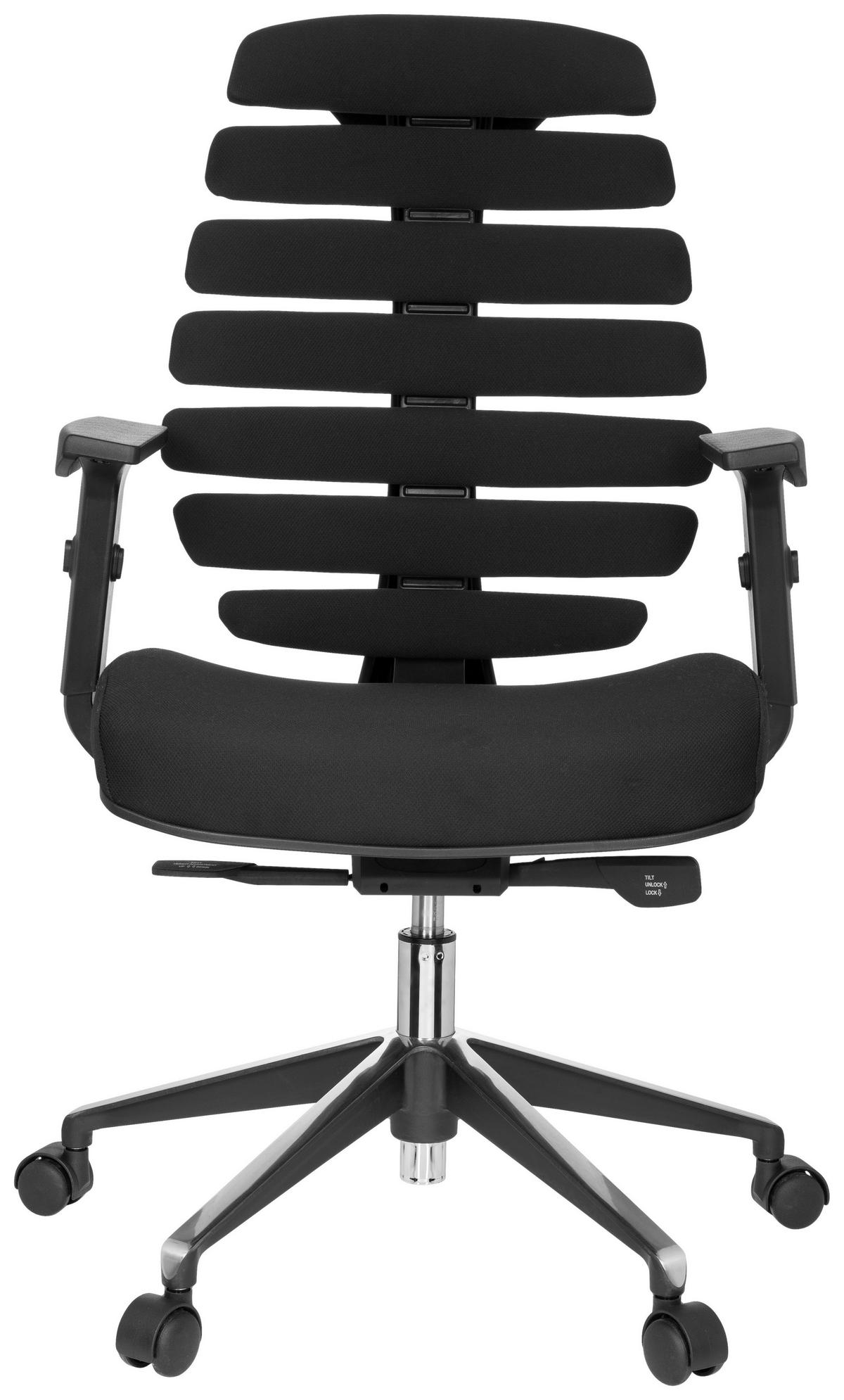 Pisarniški Stol Ergo Line Ii, Črna - črna, Moderno, kovina/umetna masa (65/115/50cm) - MID.YOU