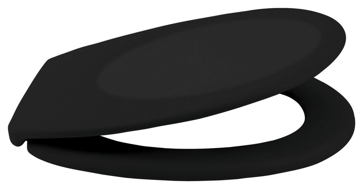 Wc-sitz Neela - Schwarz, Konventionell, Kunststoff (37/5cm) - Spirella