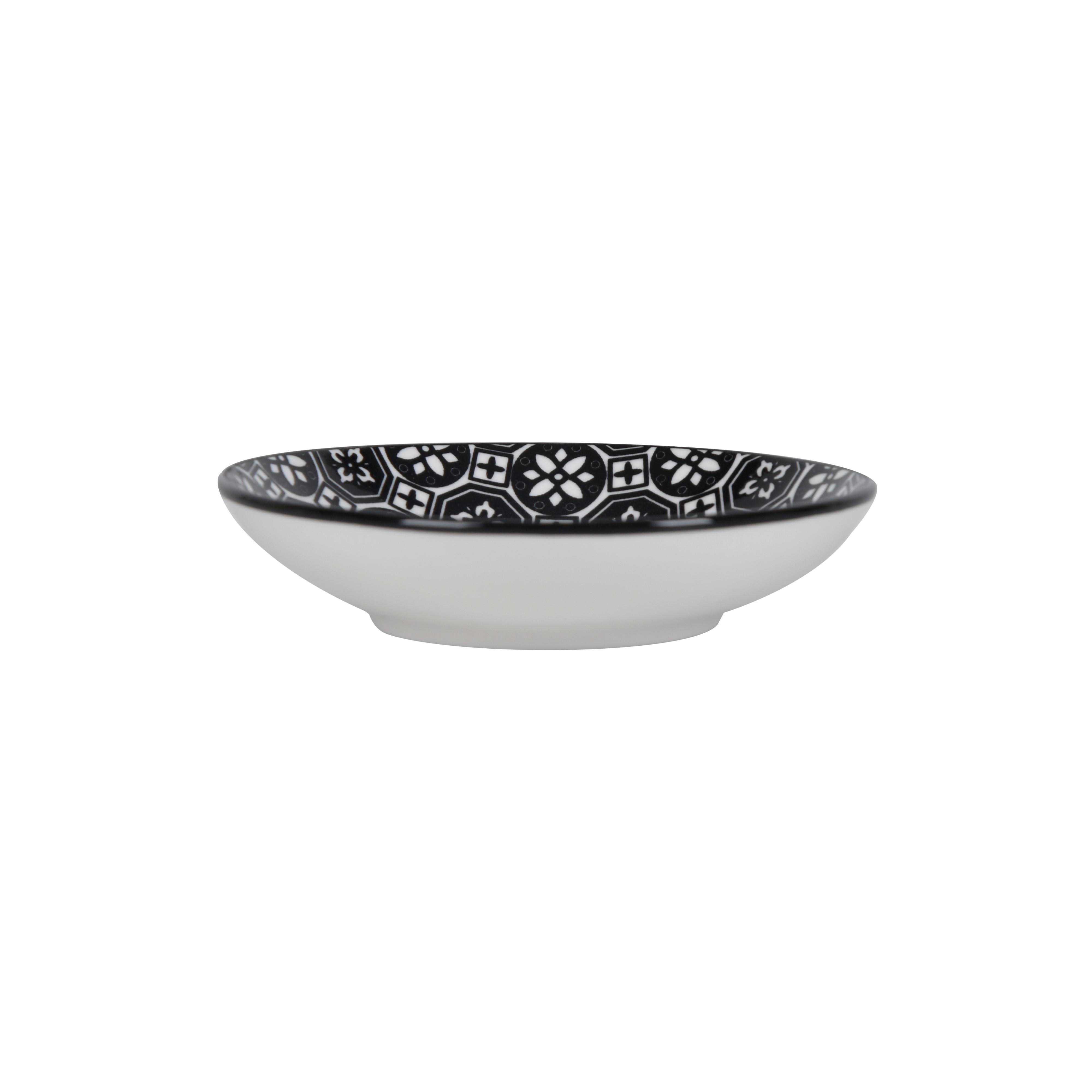 Dipschale Shiva Schwarz/Weiß - Schwarz/Weiß, LIFESTYLE, Keramik (10,1/2,4cm) - Mömax