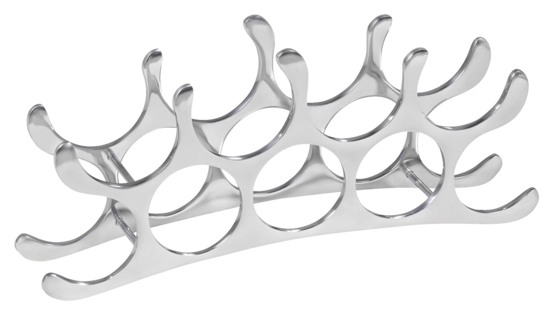 Weinregal Metall Alufarben ca. 55x20x12cm - Alufarben, MODERN, Metall (55/20/12cm) - MID.YOU