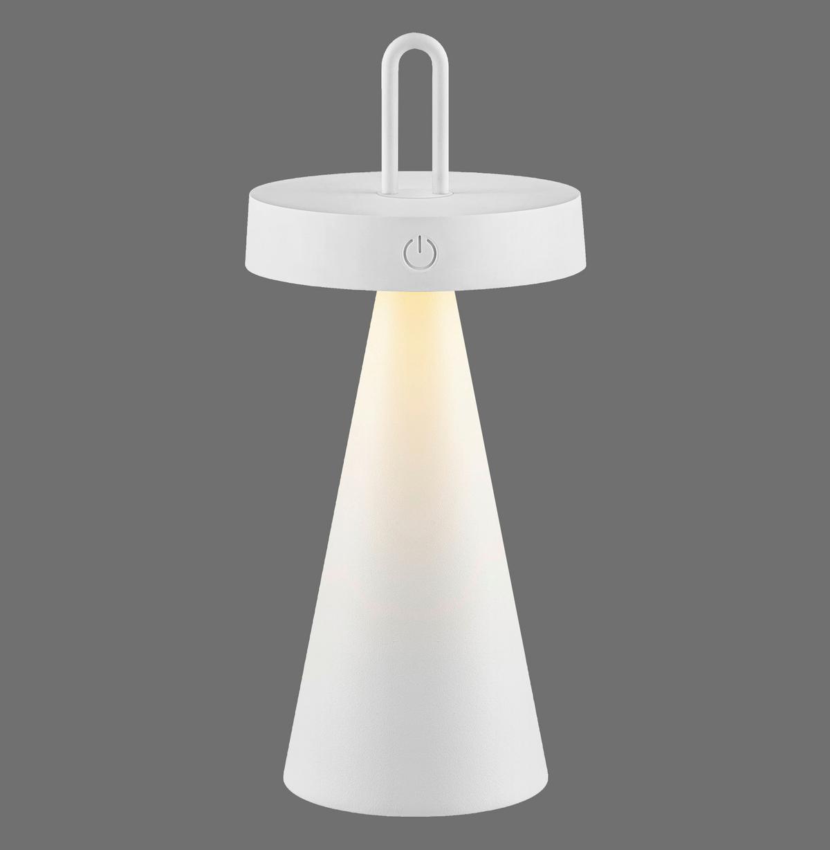 LED-Tischleuchte Alwa Weiß max. 1,5 Watt - Weiß, MODERN, Kunststoff/Metall (12,8/12,8/28,5cm)
