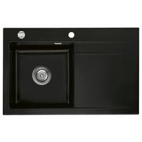 Spüle Stema80 Typ:50550287 Nigra li. - Schwarz, Keramik (80/51cm) - Systemceram
