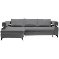 Kutna Garnitura Rosalie - tamno siva/crna, Konvencionalno, tekstil/metal (184/265cm) - Modern Living