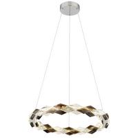 LED-HÄNGELEUCHTE 67318H1 - Klar, Design, Kunststoff/Metall (55/130cm) - Globo