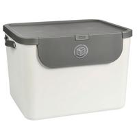 KOSZ NA ODPADY 1068301023 - antracytowy/biały, Konventionell, tworzywo sztuczne (40,5/34/52,3cm) - Rotho