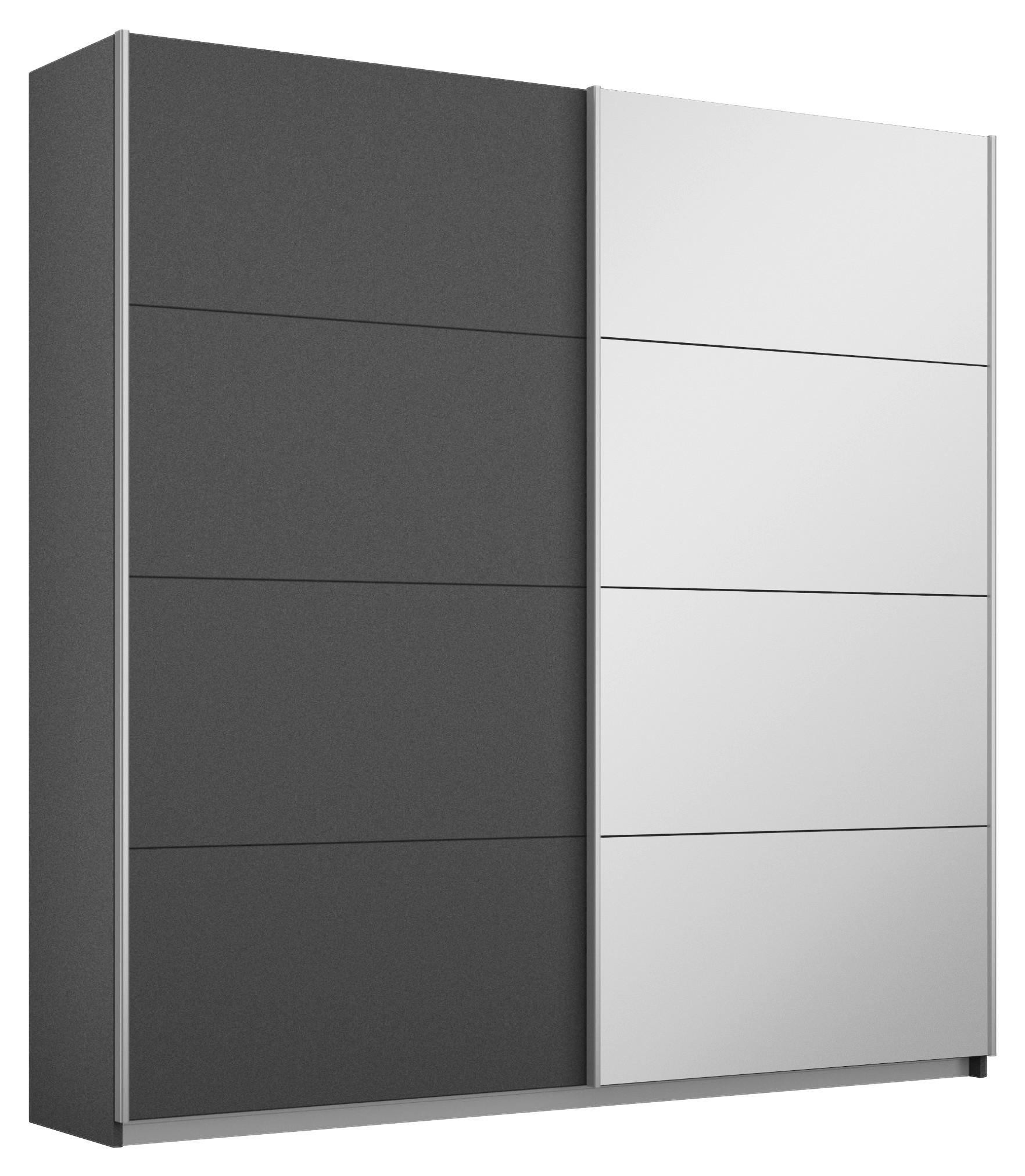 Ormar S Kliznim Vratima Subito - boje grafita/srebrne boje, Moderno, drvni materijal/metal (181/197/61cm) - Modern Living