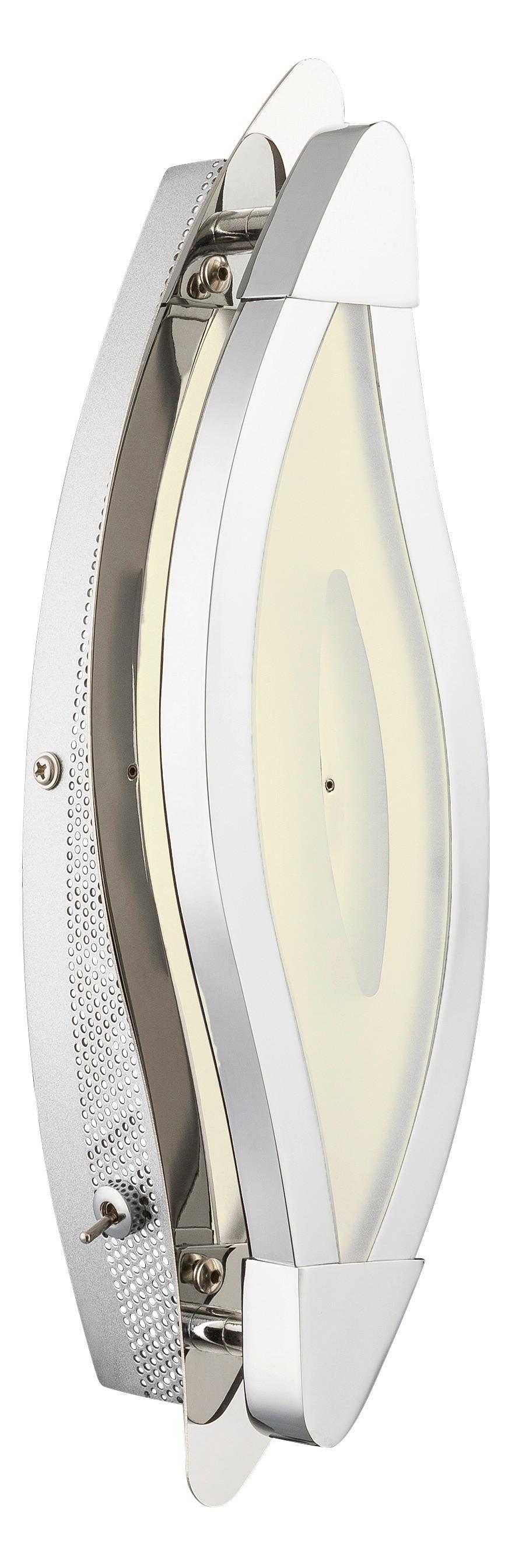 Led Svjetiljka Zidna 4809.01.01.0000 - boje kroma, Design, metal/plastika (31,5/11,5cm) - Globo