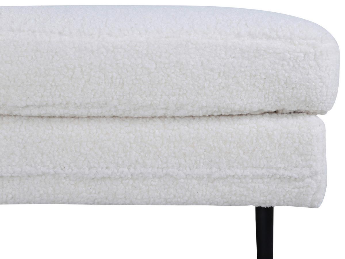 HOCKER BOOM - Schwarz/Weiß, Design, Textil/Metall (90/49/70cm) - Livetastic