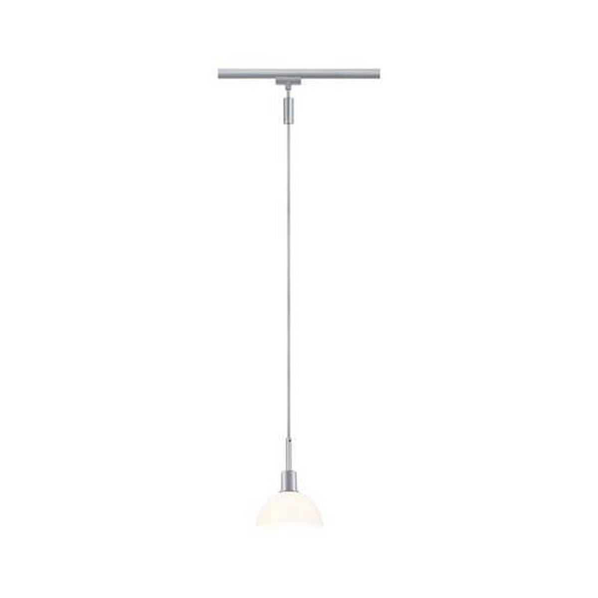 Schienensystem-Hängeleuchte Pendulum Sarrasani max. 20 W - Chromfarben/Opal, Basics, Glas/Metall (14/140cm) - Paulmann