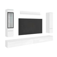 Dnevni Regal Veral Xxl, Bela, 5-Delni - siva/bela, Basics, umetna masa/steklo (300/162/33cm) - P & B