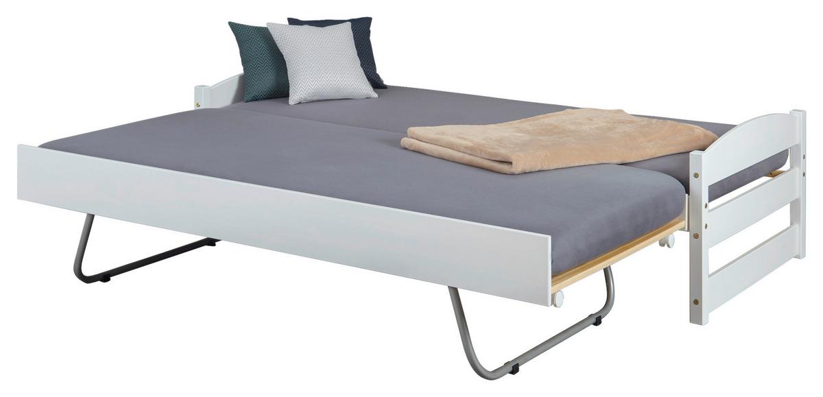 Bett Vindas Weiß - Naturfarben/Weiß, KONVENTIONELL, Holz (90-180/200cm) - MID.YOU