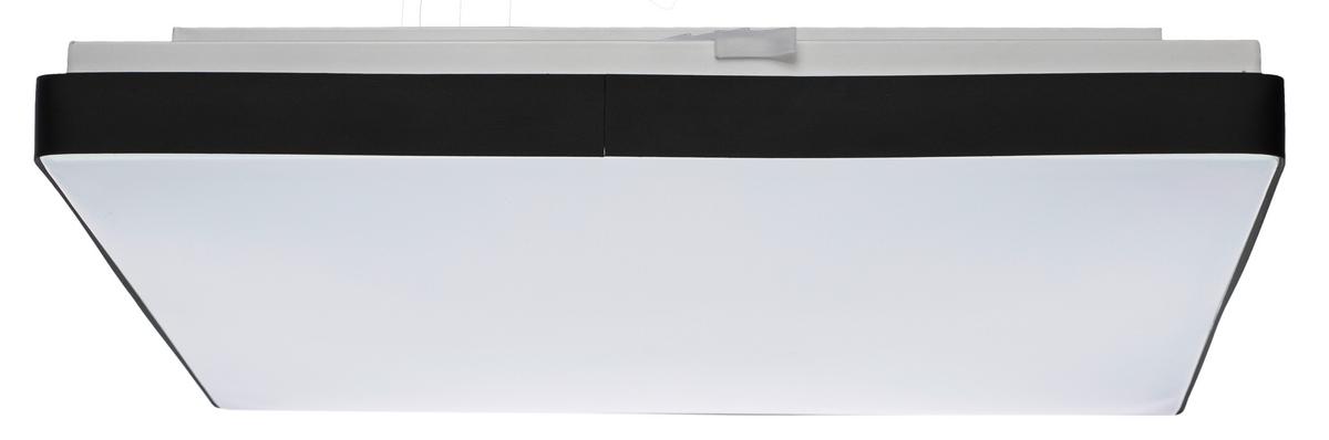 Plafonieră cu LED Jannek - alb/negru, Modern, plastic/metal (33/33/5,5cm) - Premium Living