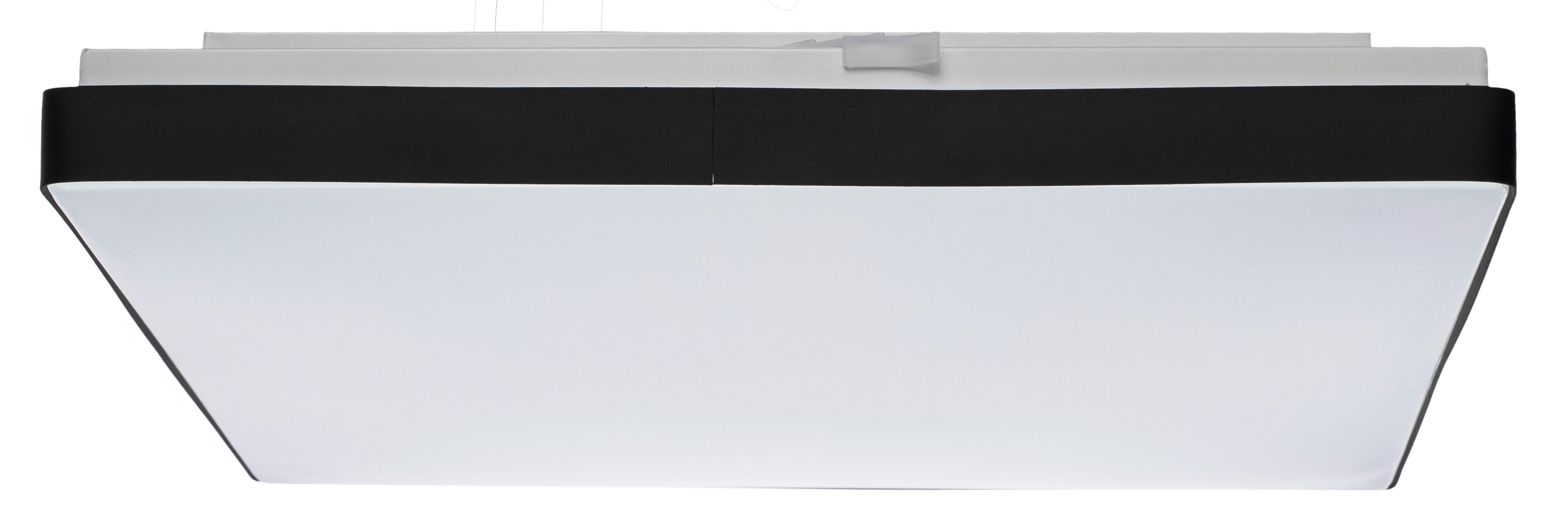 LED-TAKLAMPA JANNEK - vit/svart, Modern, metall/plast (33/33/5,5cm) - Mömax