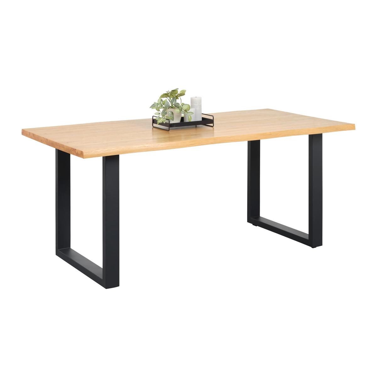 Jedilna Miza Boston - črna/hrast artisan, Moderno, kovina/les (180/90/76cm) - Modern Living
