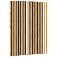 Akustični Panel Silence, 120x40, Barva Hrasta, 2 Kos - hrast artisan, Basics, tekstil/leseni material (120/40/2cm) - MID.YOU