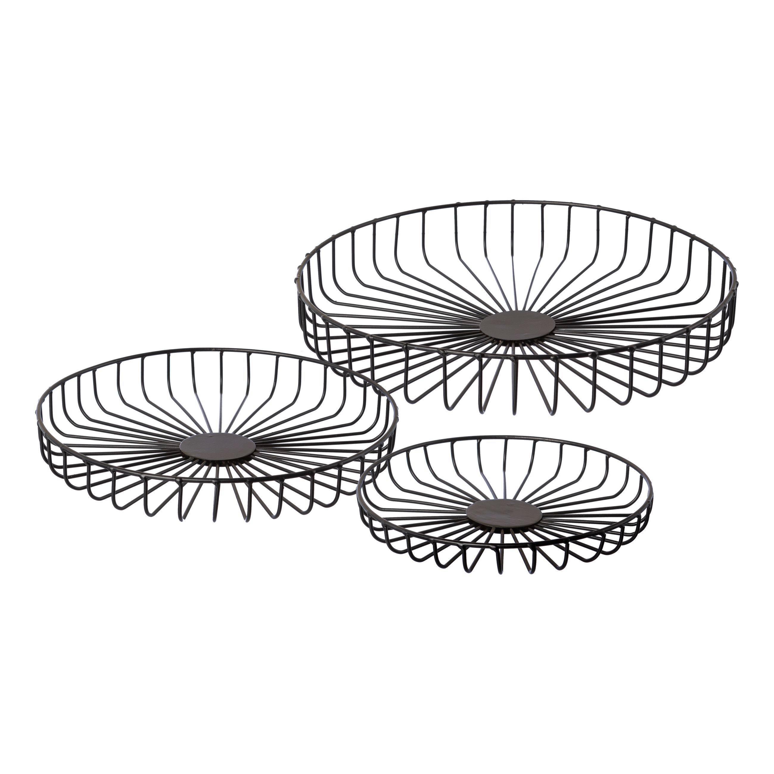 Dekoschale Petra in Schwarz Ø ca. 28cm - Schwarz, Basics, Metall (28/5cm) - Modern Living