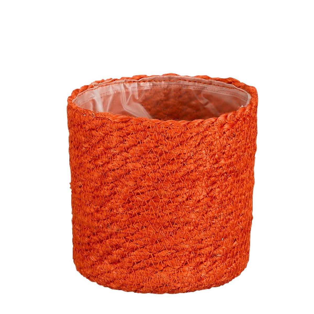 Pflanztopf Atlantic Orange Ø ca. 12cm - Orange, MODERN, Textil (12/12cm) - Mömax