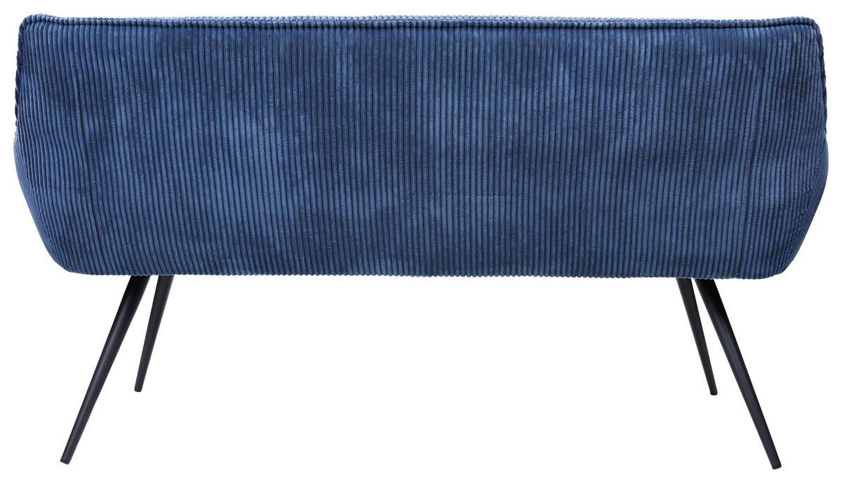 Klop Bursa, Modra - modra/črna, Moderno, kovina/tekstil (163/67/85cm) - Modern Living