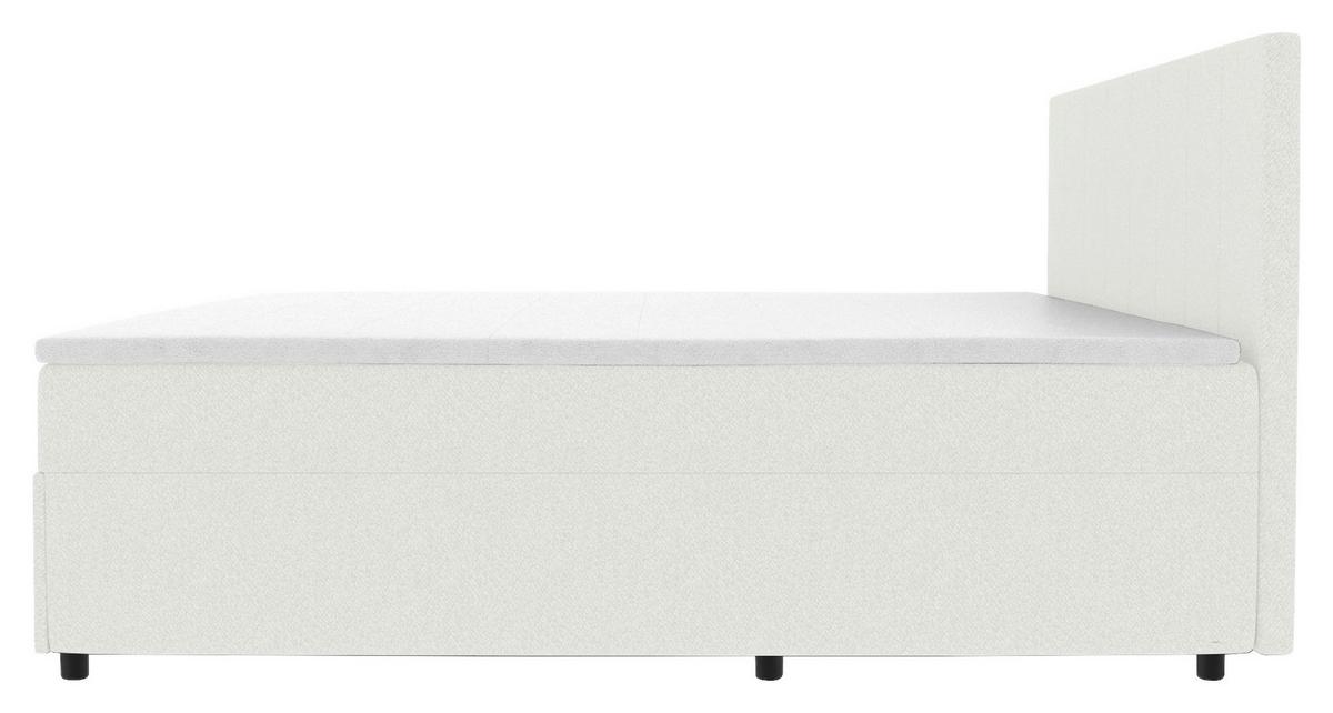 Boxbett Odin Creme ca. 160x200cm - Creme/Schwarz, KONVENTIONELL, Kunststoff/Textil (160/200cm) - Based