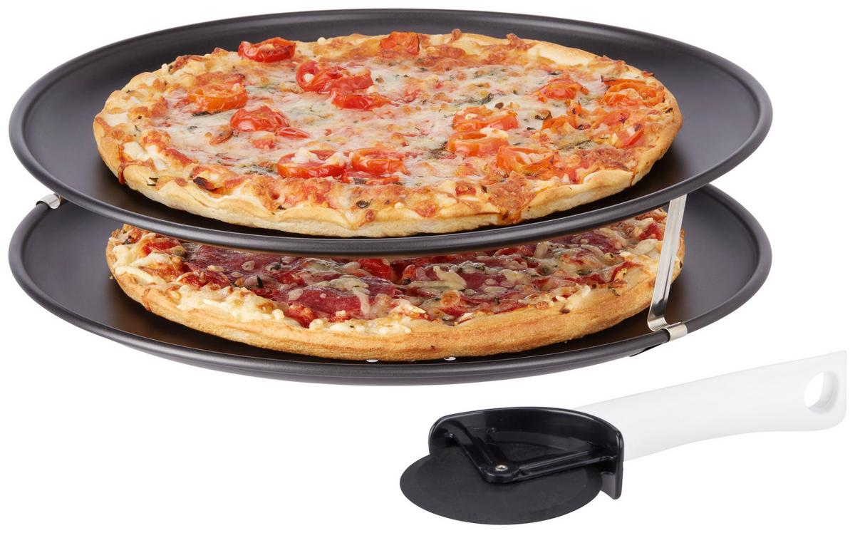 Pizzasütőszett Luigi - fekete, Konventionell, fém (3/32,5/33cm) - Zenker