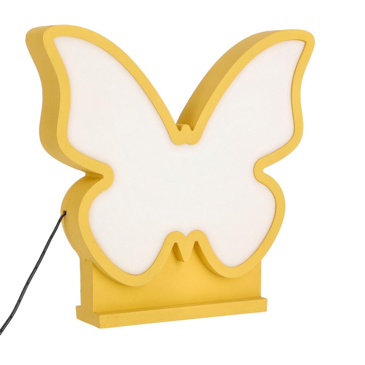 Dječja Stolna Svjetiljka Butterfly - zlatne boje, Basics, drvni materijal/plastika (28.5/5/26.5cm)