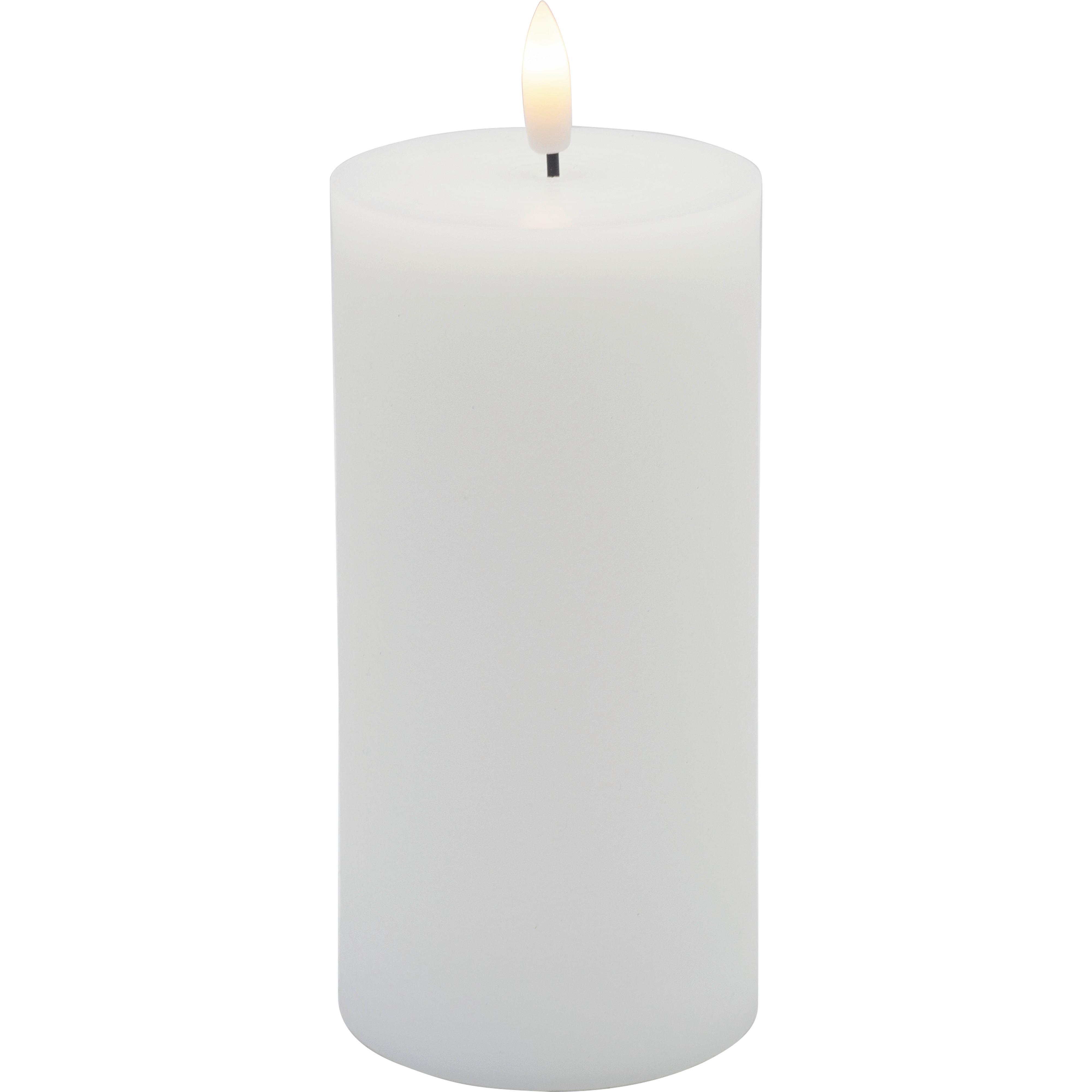 LED-Kerze Weiß max. 0,06 Watt - Weiß, Naturmaterialien/Kunststoff (7,5/15cm) - Based