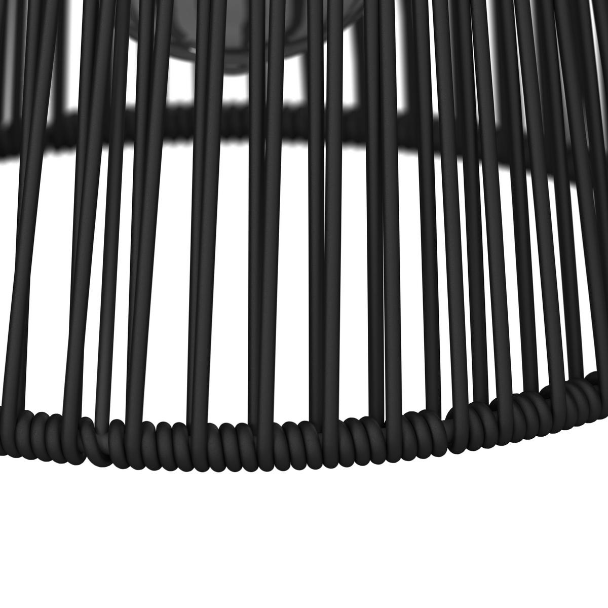 Solarleuchte Glow Schwarz Metall/Kunststoff - Schwarz, MODERN, Kunststoff/Metall (20,5/26/20,5cm) - Bessagi Garden