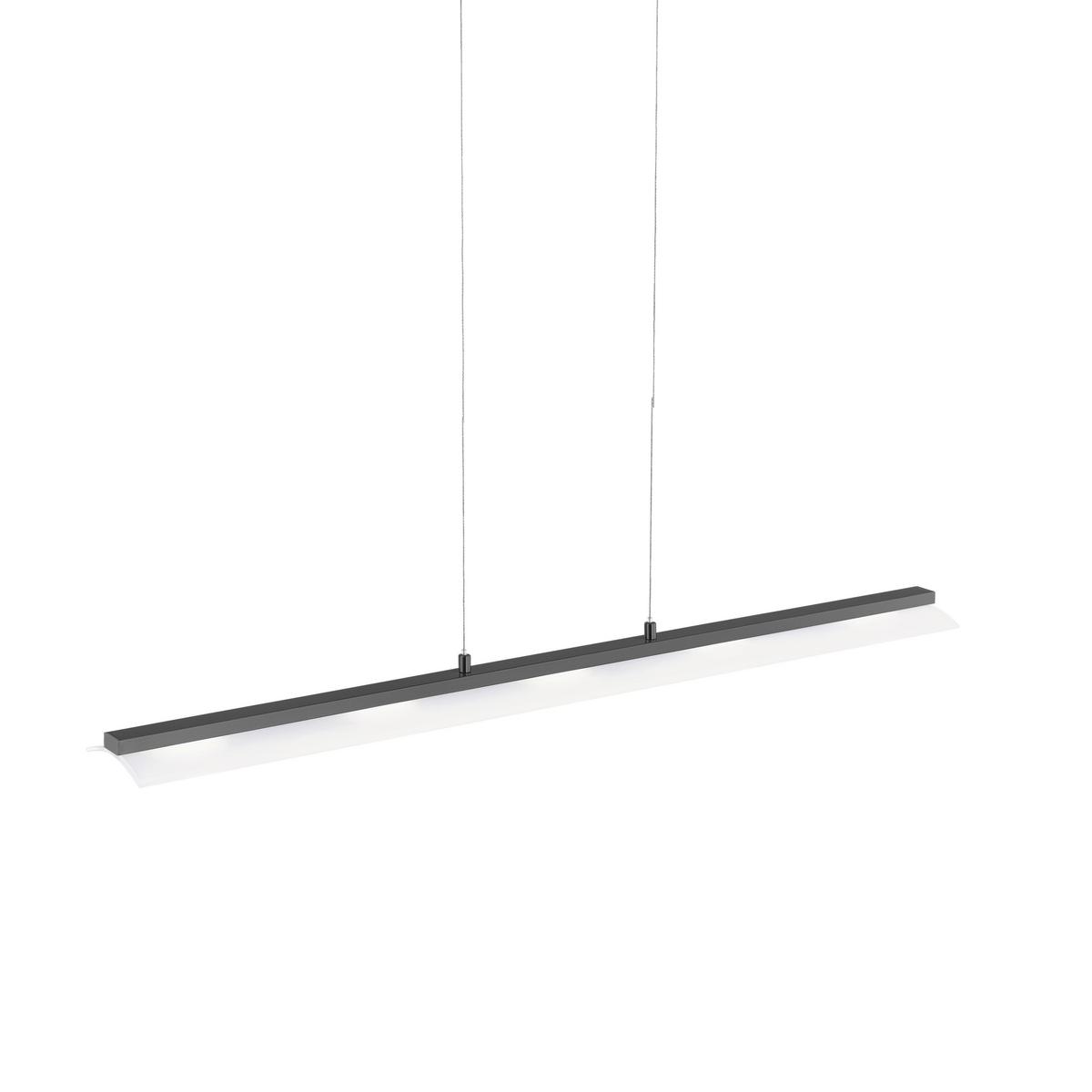 LAMPA WISZĄCA LED L12288-18 NELE - czarny, Design, tworzywo sztuczne/metal (100/12/150cm)