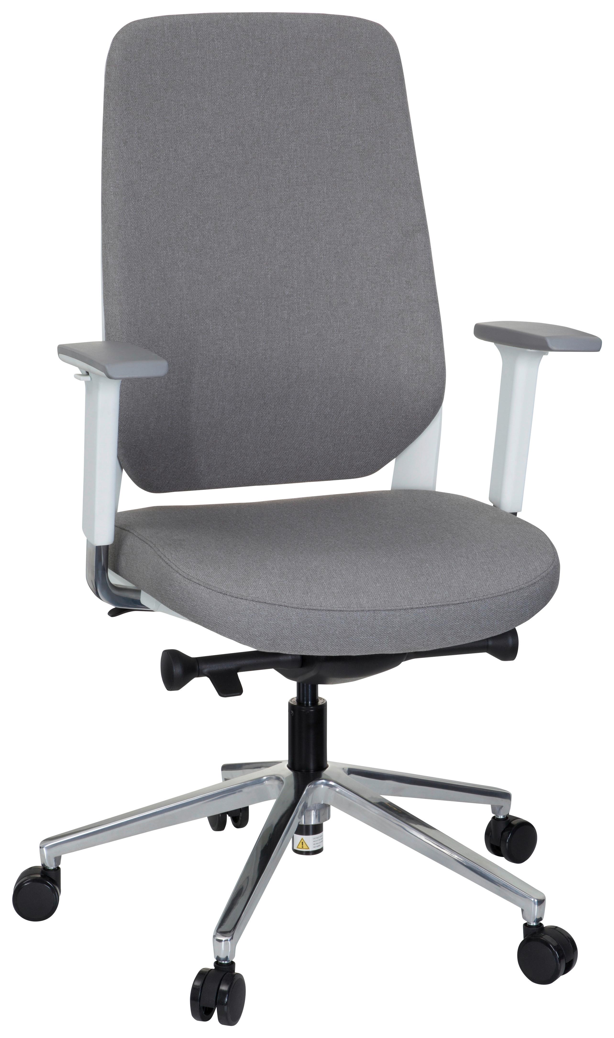 Pisarniški Stol Chiaro T4 White, Siva - siva/bela, Moderno, kovina/umetna masa (56/131/67cm) - MID.YOU