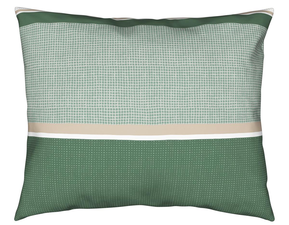 BETTWÄSCHESET DAVID - Beige/Grün, Natur, Textil (160/210cm) - Modern Living