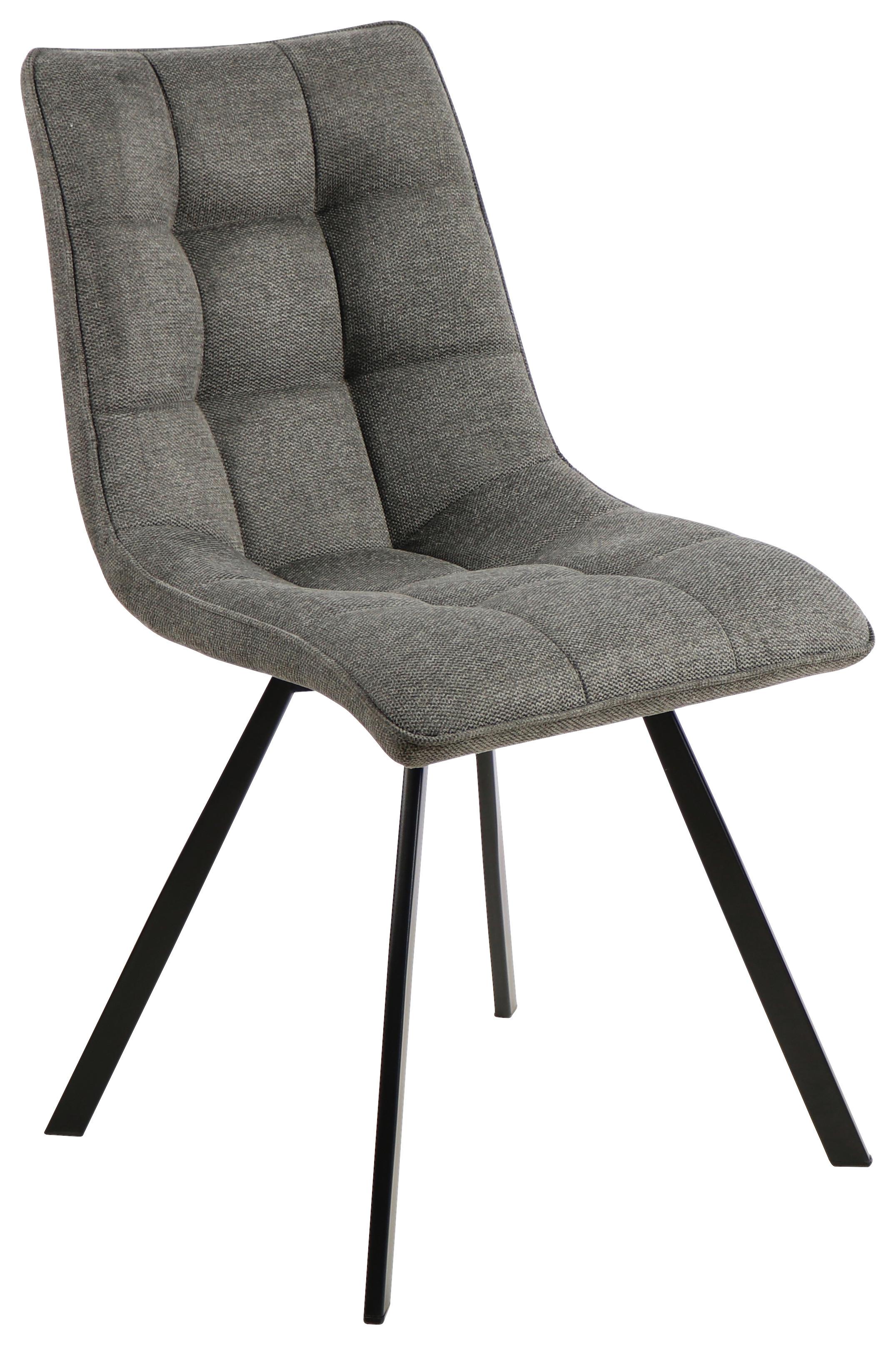 KRZESŁO KELLY - czarny/ciemnoszary, Design, metal/tkanina (47/61/86cm) - Xora