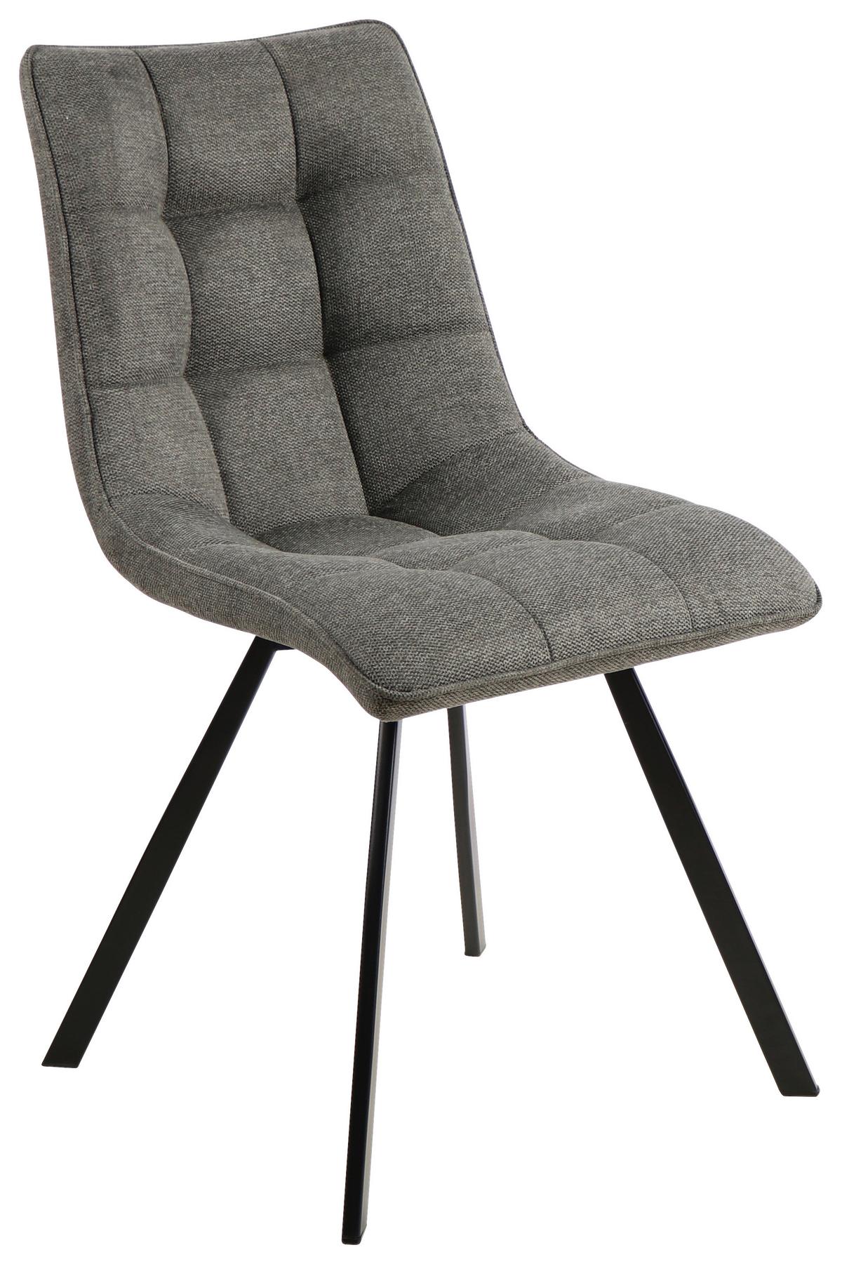 KRZESŁO KELLY - czarny/ciemnoszary, Design, metal/tkanina (47/61/86cm) - Xora