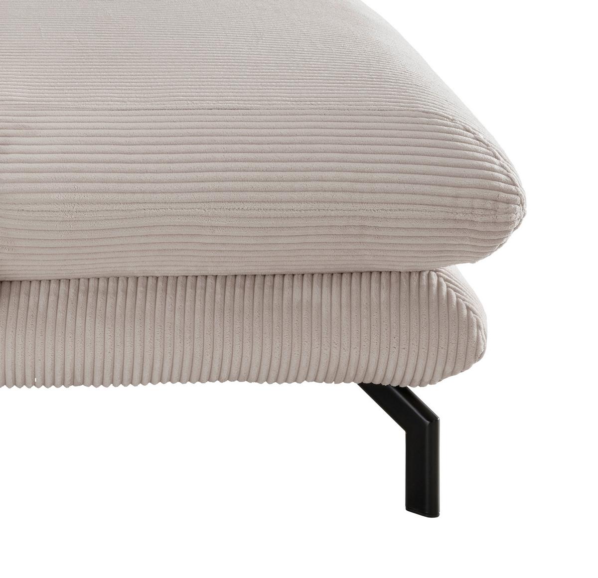 Relaxsessel Lava Beige Cord - Beige/Schwarz, MODERN, Textil/Metall (111/101/167cm) - Livetastic