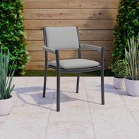 Gartenstuhl Hanoi Anthrazit - Anthrazit, MODERN, Textil/Metall (57/84/60cm) - Mömax