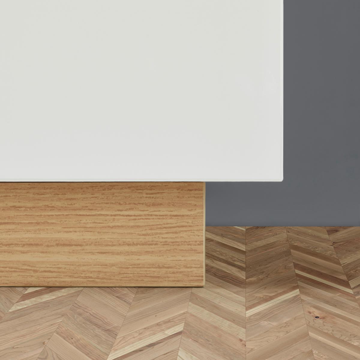 Tv-element Wide, Bela, Barva Hrasta - bela/visoki sijaj, Moderno, kovina/leseni material (240/75/40cm) - Mömax