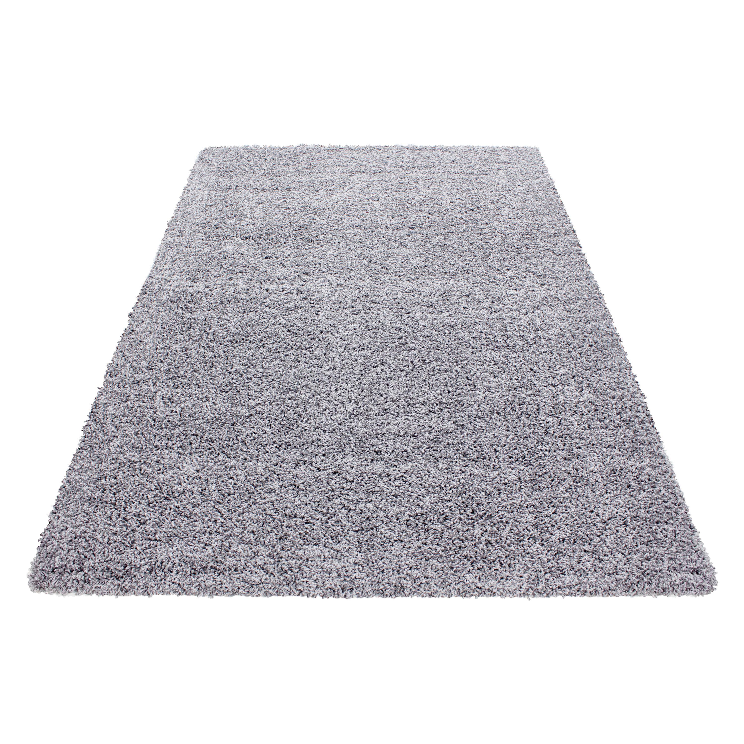 Hochflorteppich Life Lightgrey Hellgrau ca. 100x200cm - Hellgrau, KONVENTIONELL, Textil (100/200cm) - Novel