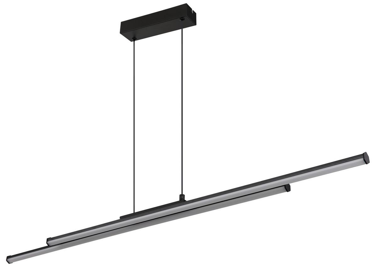Lampă suspendată cu LED Kirina - alb/negru, Design, plastic/metal (110/6/120cm) - Globo
