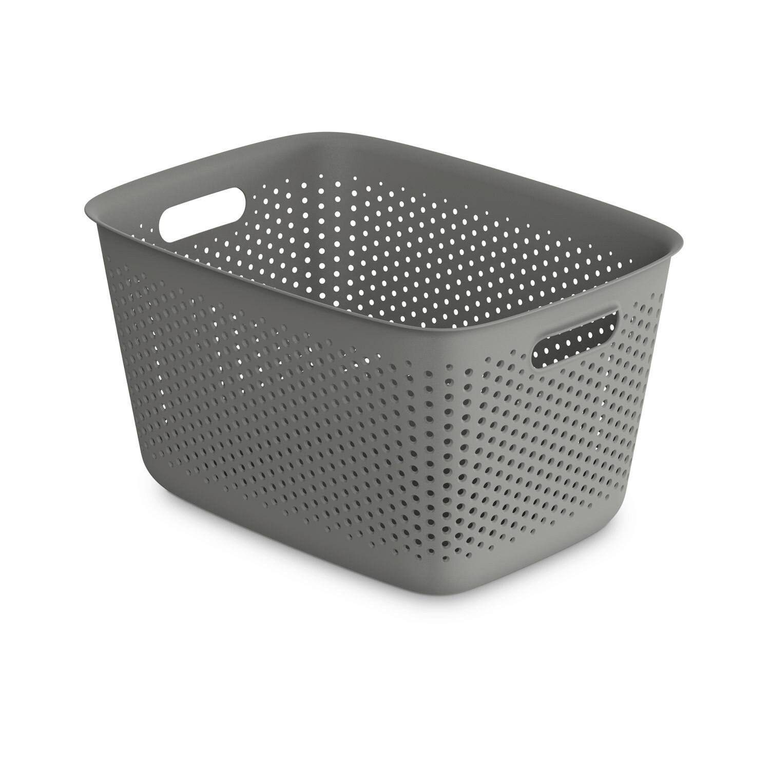 Coșuleț pentru depozitare Maja - cca. 17L - gri închis, Modern, plastic (39/29/22cm) - Mömax