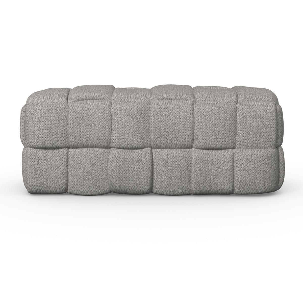 Bettbank Ella Bouclé Grau - Schwarz/Grau, MODERN, Holz/Kunststoff (110/45/45cm) - Bessagi Home