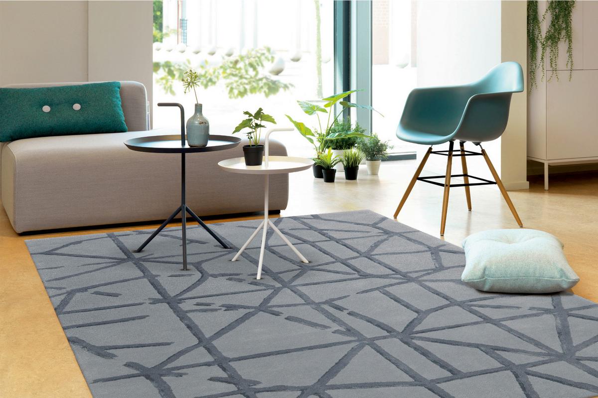 Flachwebeteppich Satin 8063 Grau 120cm X 180cm - Grau, Basics, Textil (120/180cm) - Kayoom
