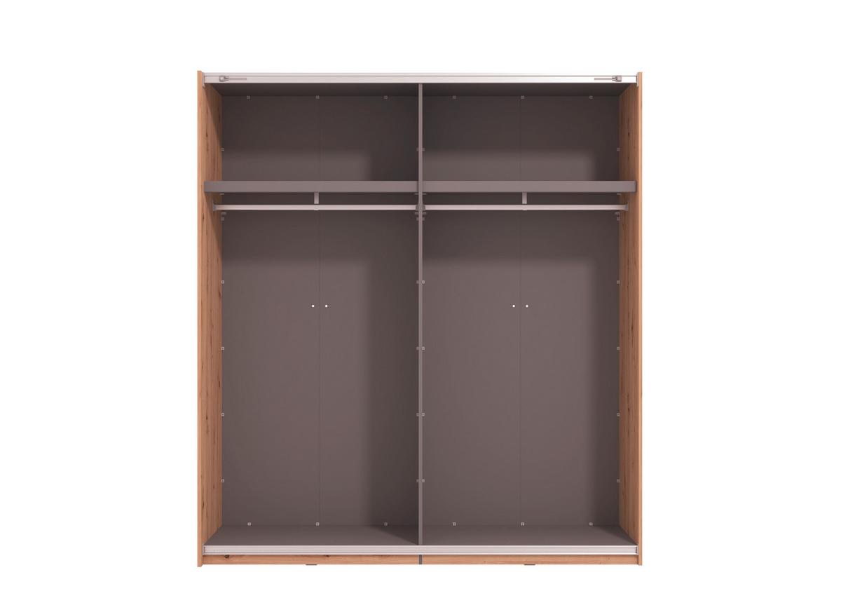 Tolóajtós Szekrény Veymont - fekete/Artisan tölgy, Modern, faalapú anyag/fém (195/217,5/61cm)